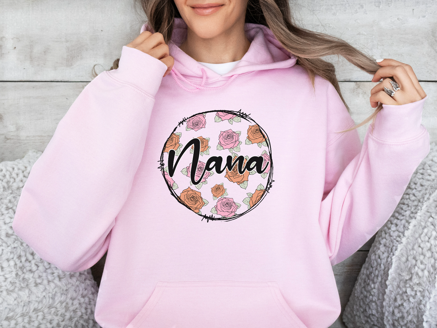 Nana Floral Hoodie